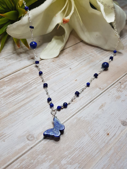lapis lazuli papillon argent 925