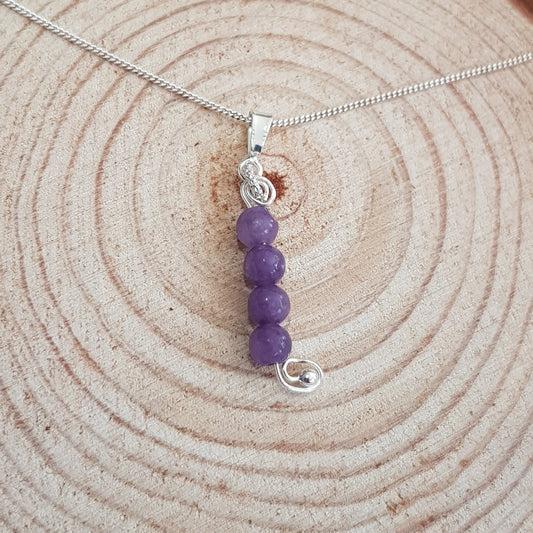 Lépidolite argent 925