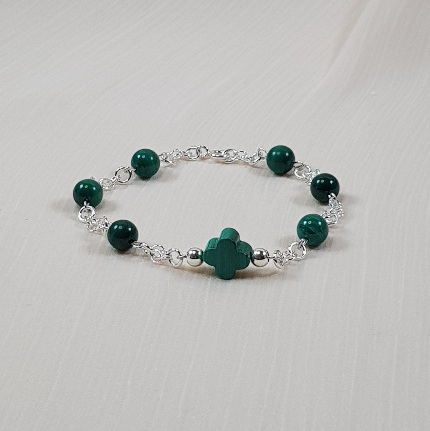 Malachite argent 925