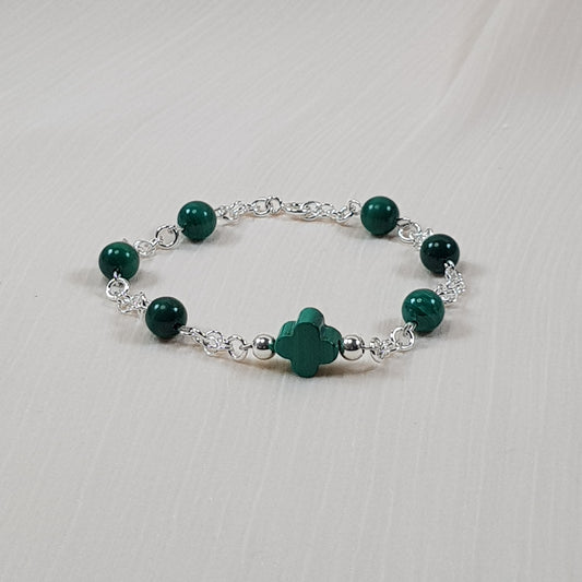 Malachite argent 925