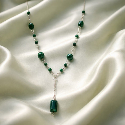 Pendentif Malachite Argent 925 Tendance Y