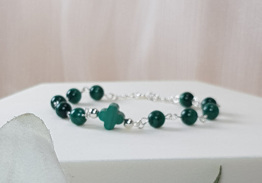 Malachite argent 925