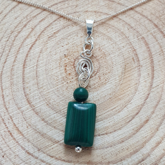 Malachite argent 925*