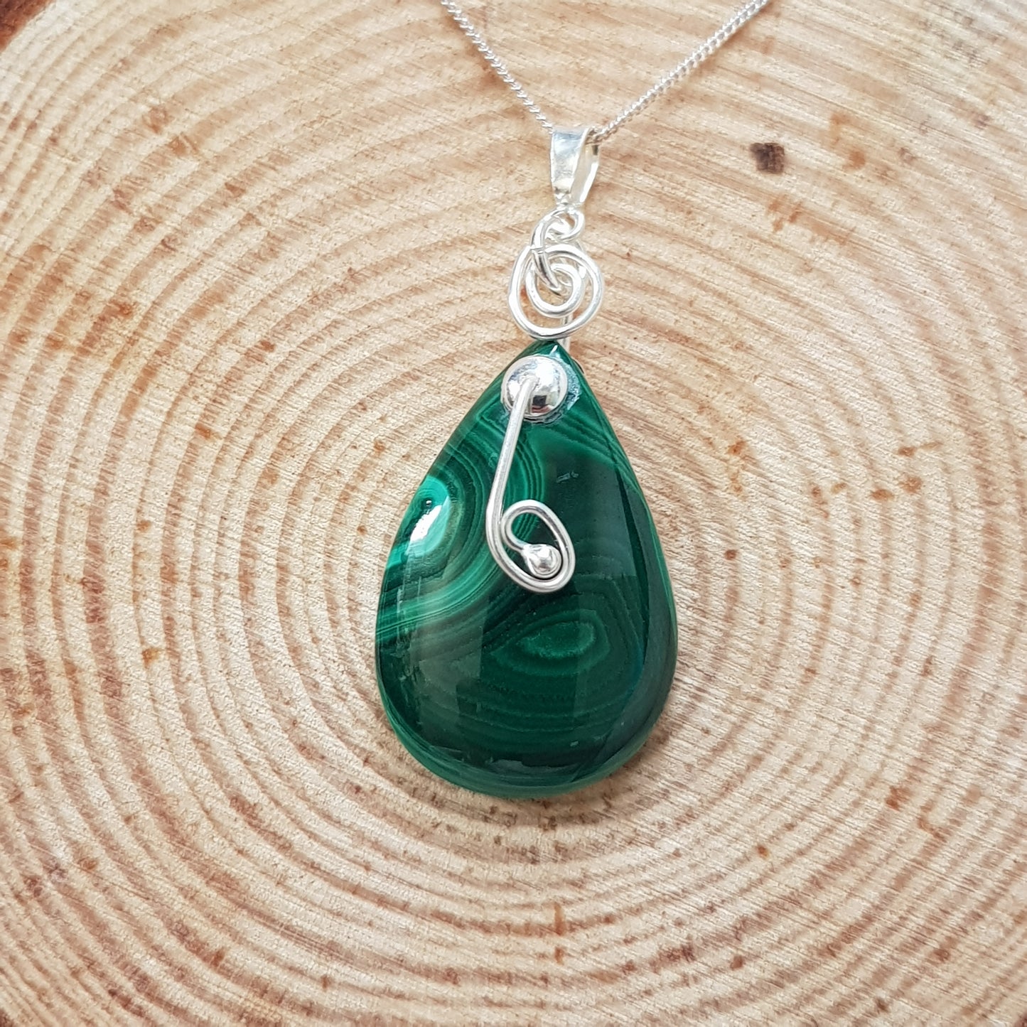 malachite argent 925