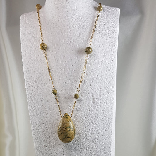 Pendentif muscovite en argent 925 - pierre naturelle