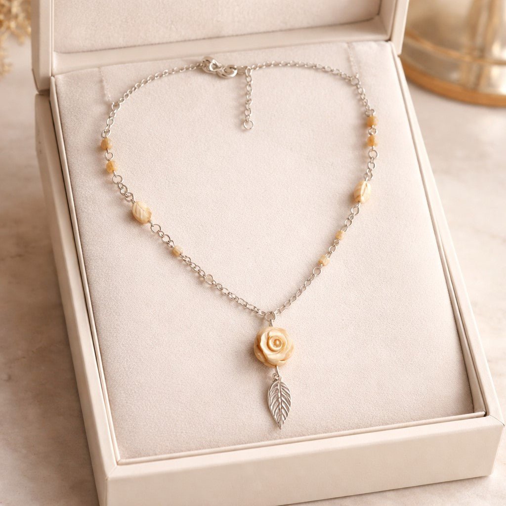 Pendentif Nacre Dorée Argent 925 Tendance Y | Lithothérapie Douceur