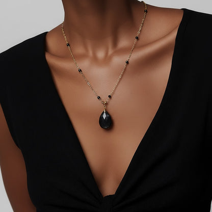 Pendentif Œil de Faucon Acier | Lithothérapie Clairvoyance