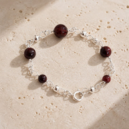 Bracelet Œil de Taureau Argent 925 - Pierre Naturelle
