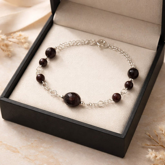 Bracelet Œil de Taureau Argent 925 - Pierre Naturelle