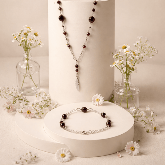 Parure Œil de Taureau Argent 925 - Pierre Naturelle