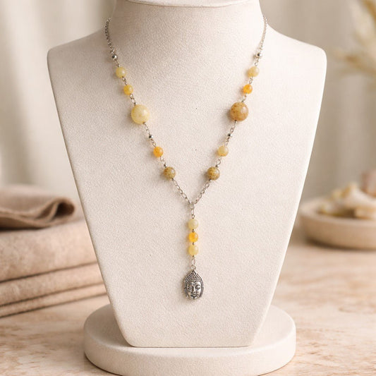Pendentif Opale Jaune Argent 925 - Opale de Feu Mexicaine