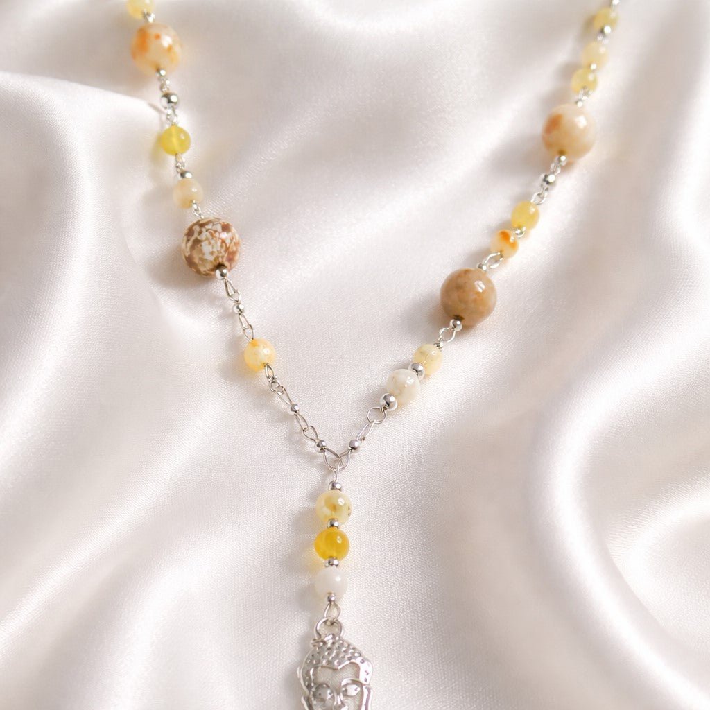 Pendentif Opale Jaune Feu Mexicaine Argent 925 | Lithothérapie Passion