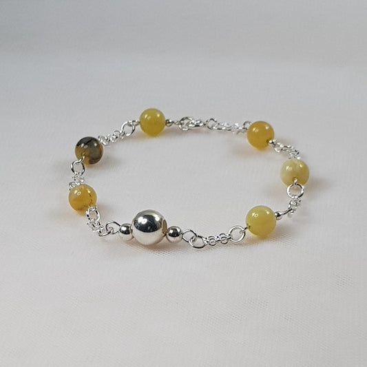 Opale jaune ou opale de feu mexicaine argent 925