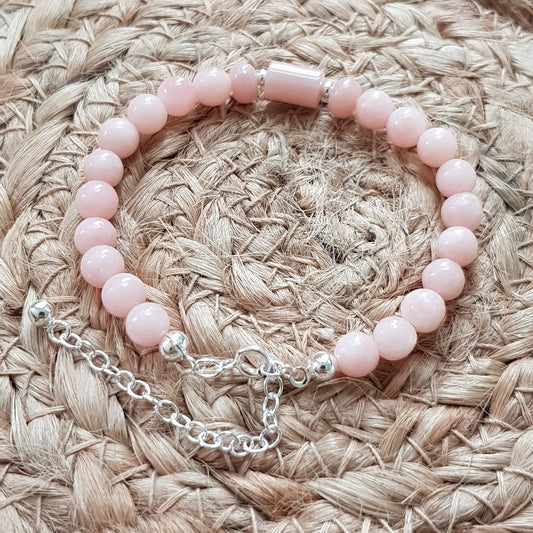 Bracelet opale rose argent 925