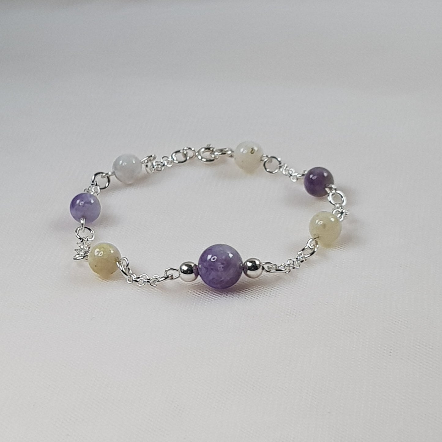 Opale violette argent 925