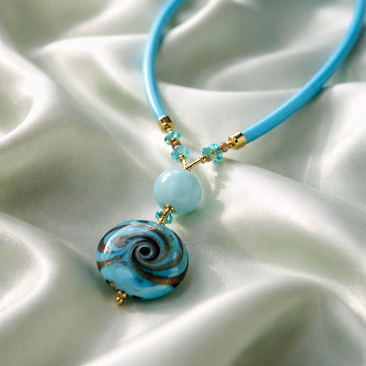 Pendentif Murano Ouréa - Perles Vénitiennes Artisanales Certifiées