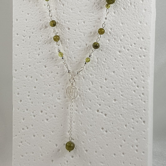 Pendentif Astrologique Vierge Péridot Argent 925 - Les Secrets de Louisette