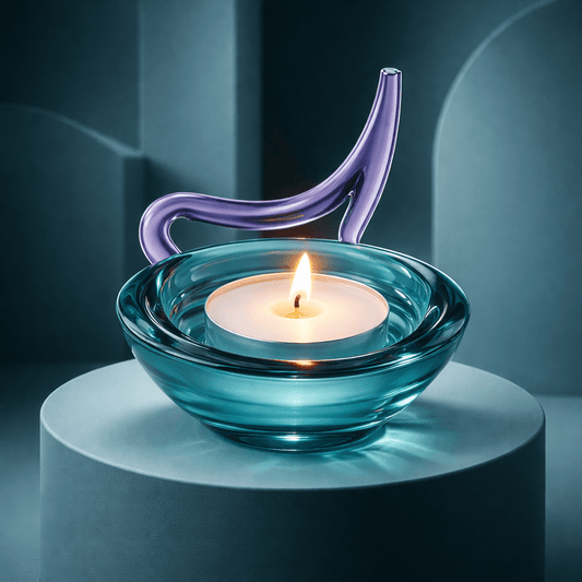 Bougeoir Chauffe-Plat Bleu Apaisant - Ambiance Calme Sereine