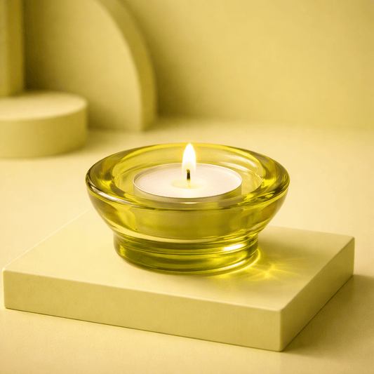 Bougeoir Chauffe-Plat Jaune Soleil - Ambiance Joyeuse Lumineuse