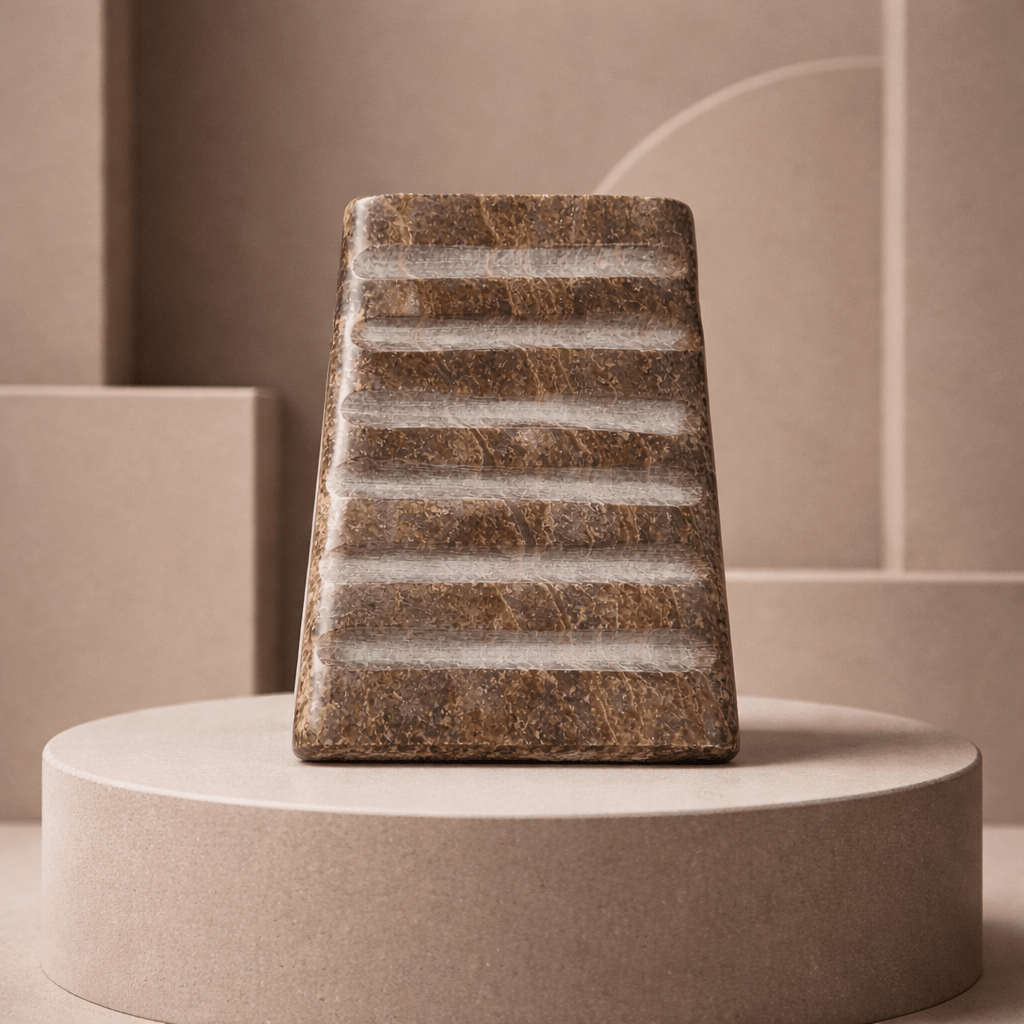 Porte-savon en stéatite et marbre style naturel - Beauté brute de la pierre.