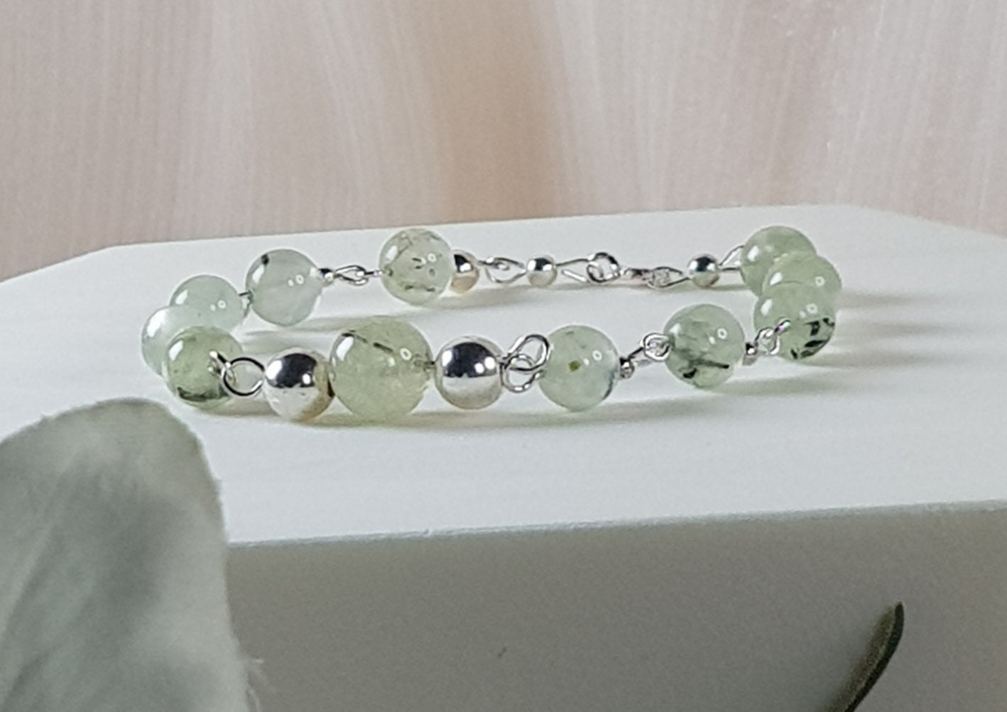 Prehnite, argent 925
