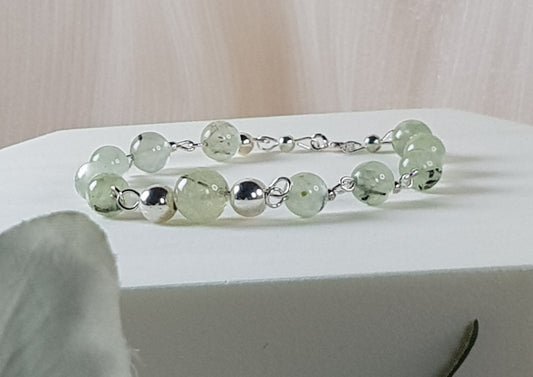 Prehnite, argent 925