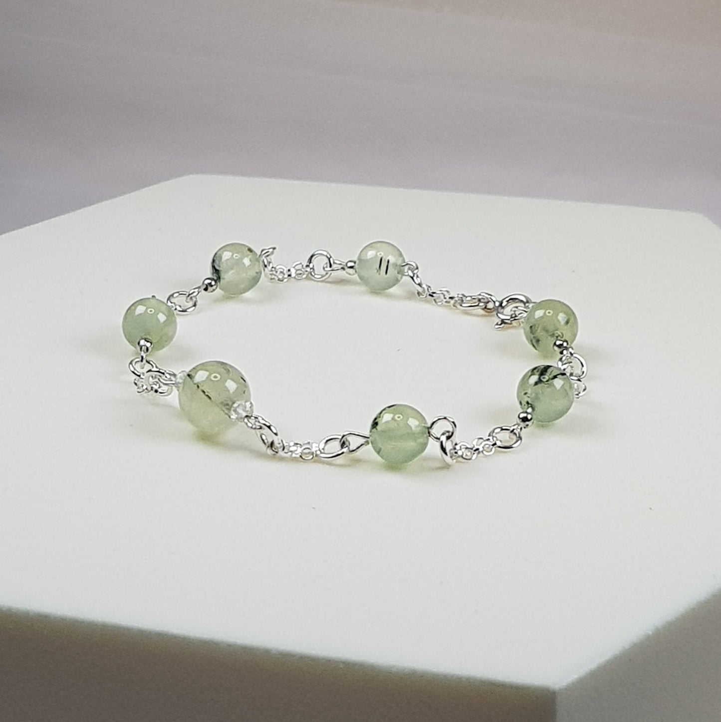 Prehnite, argent 925