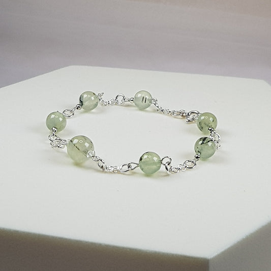 Prehnite, argent 925