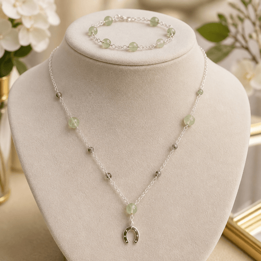 Parure Préhnite Argent 925 - Pierre Naturelle