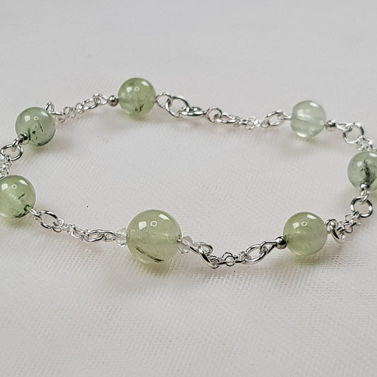 Prehnite, argent 925