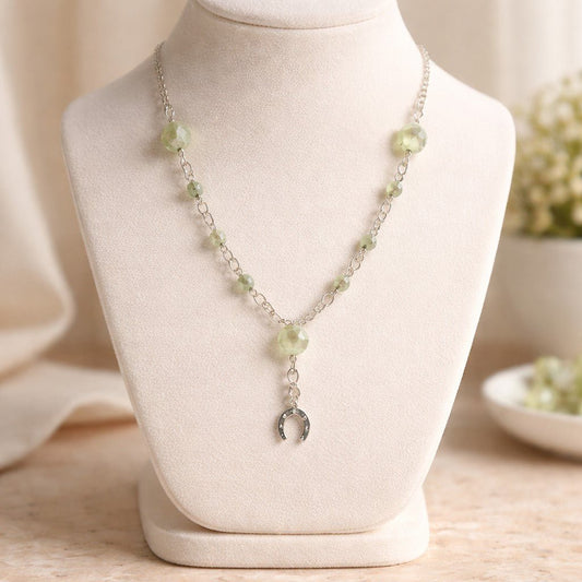 Pendentif Préhnite Argent 925 - Pierre Naturelle