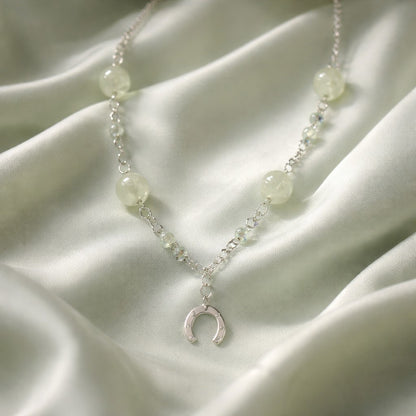 Pendentif Préhnite Argent 925 - Pierre d'Harmonie
