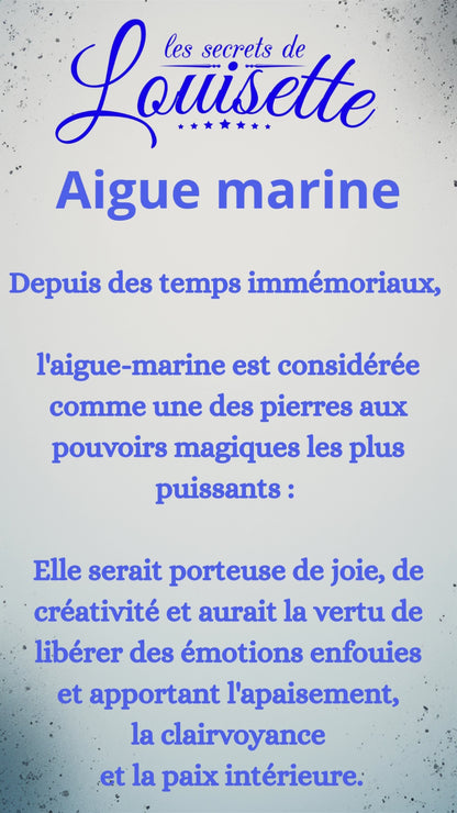 Aigue marine argent 925