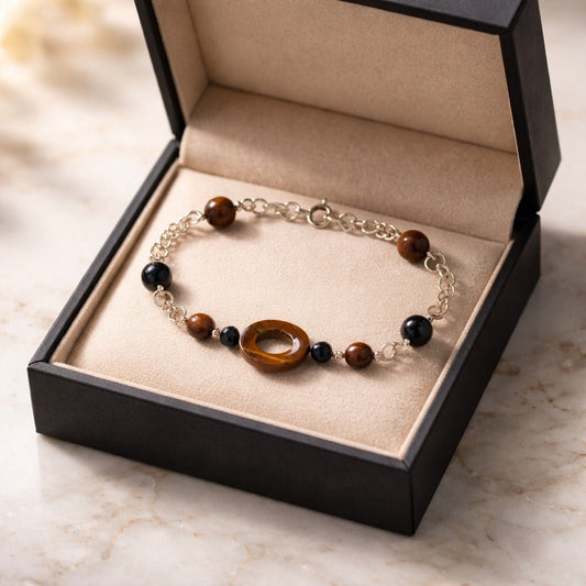 Bracelet Protection - Lithothérapie Pierres Naturelles Argent 925