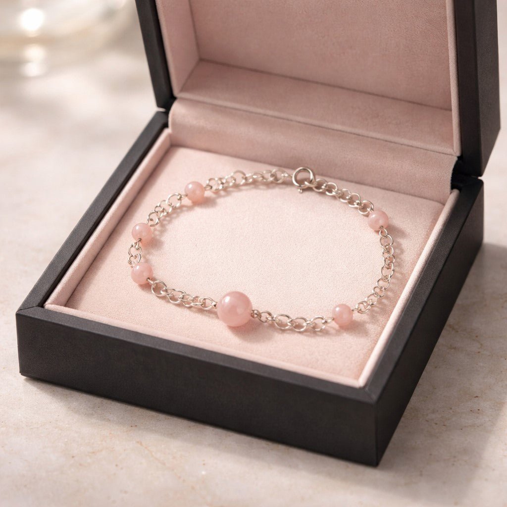 Bracelet Quartz Rose Madagascar Argent 925