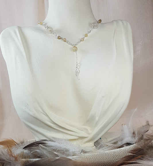 Quartz rutile argent 925