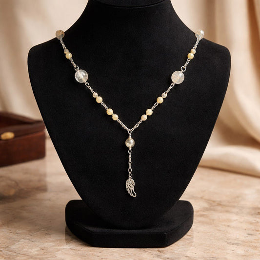 Pendentif Quartz Rutile Argent 925 - Pierre Naturelle