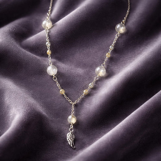 Pendentif Quartz Rutile Argent 925 - Pierre d'Illumination