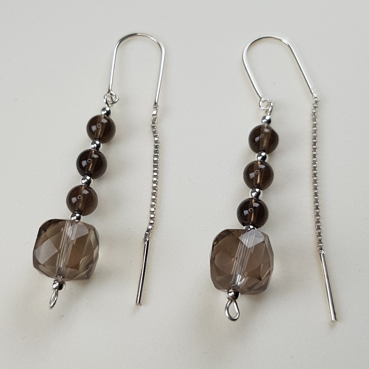 Quartz fumé argent 925