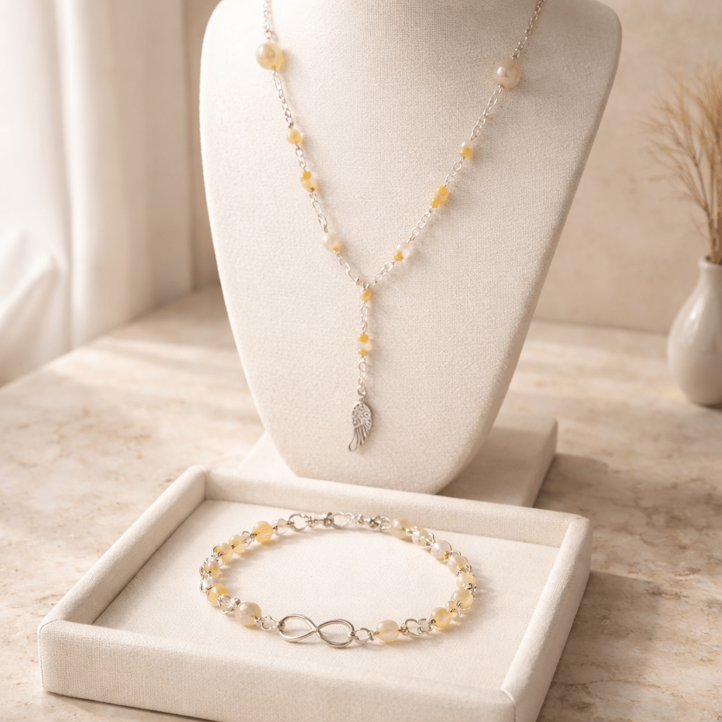 Parure Quartz Rutile Argent 925 - Pierre Naturelle