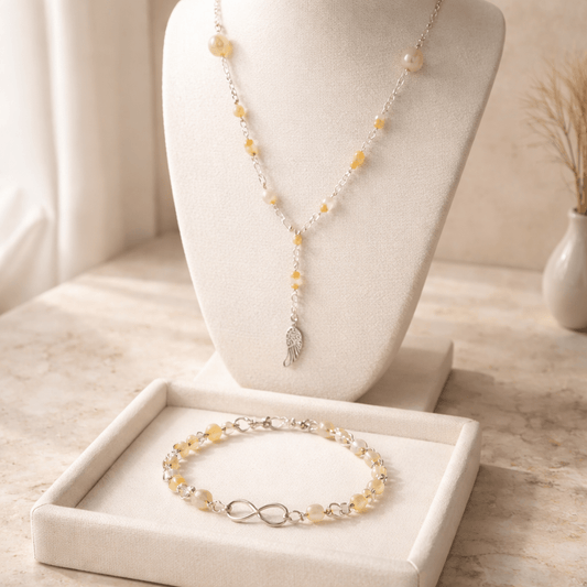 Parure Quartz Rutile Argent 925 - Pierre Naturelle
