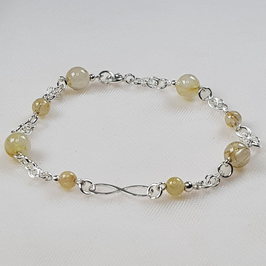 Quartz rutile, argent 925