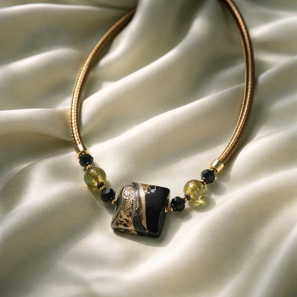 Collier Murano Raffinement - Verre Vénitien Artisanal Certifié