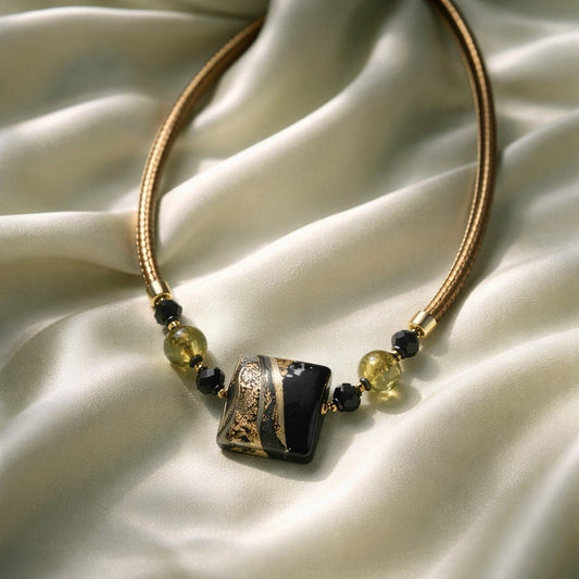 Collier Murano Raffinement - Verre Vénitien Artisanal Certifié