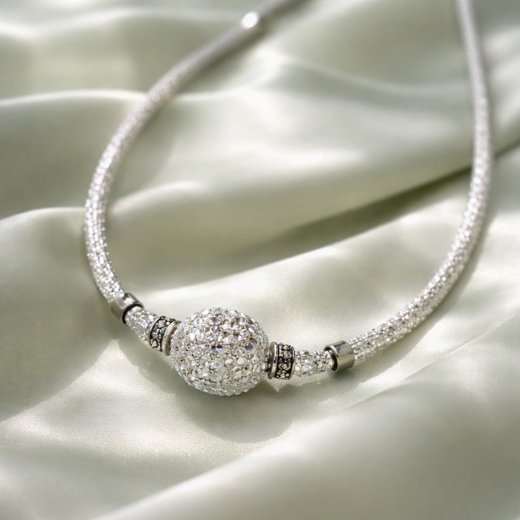 Collier Murano Reine des Neiges - Verre Vénitien Certifié