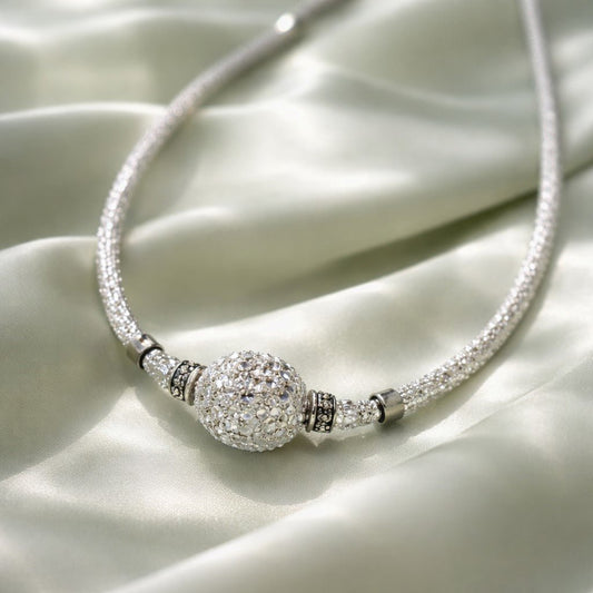 Collier Murano Reine des Neiges - Verre Vénitien Certifié