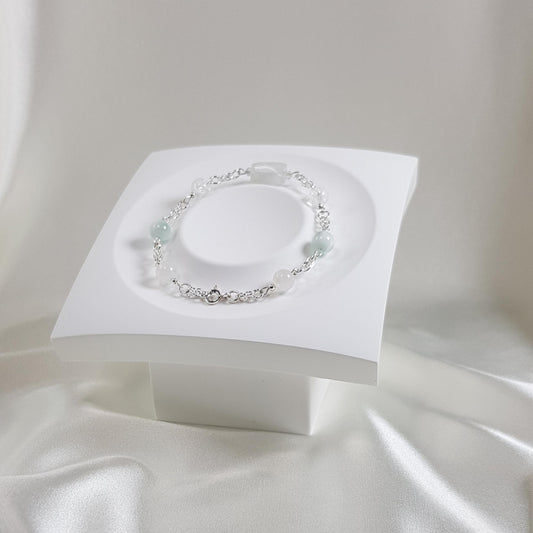 Bracelet renforcement de l'intuition en argent 925 - lithothérapie pierres naturelles 