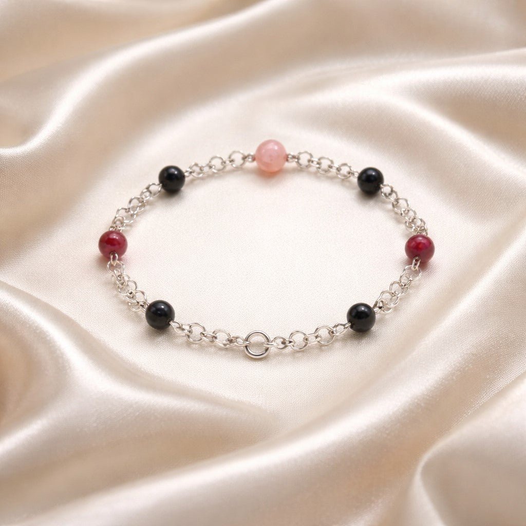 Bracelet Rhodonite Argent 925 - Pierre Naturelle