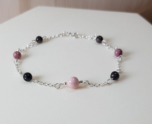 Rhodonite + argent 925
