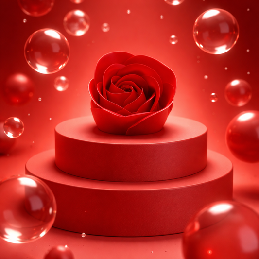 Rose de Bain Rubis - Pétales Parfumés Précieux